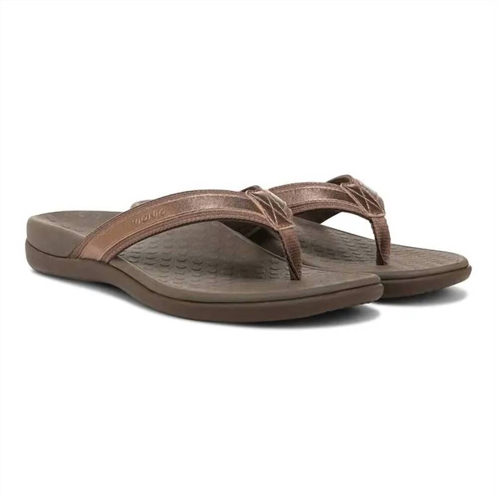 NEW VIONIC women's tide flip flop in bronze
